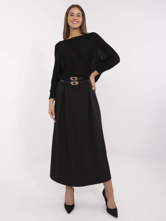 Elegant Black Maxi Skirt