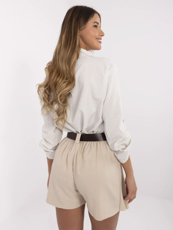 Beige High-Waisted Skirt
