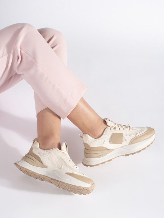 Beige-White Women's Sports Shoes