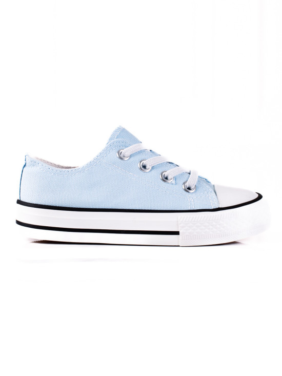 Light blue children's lace-up sneakers