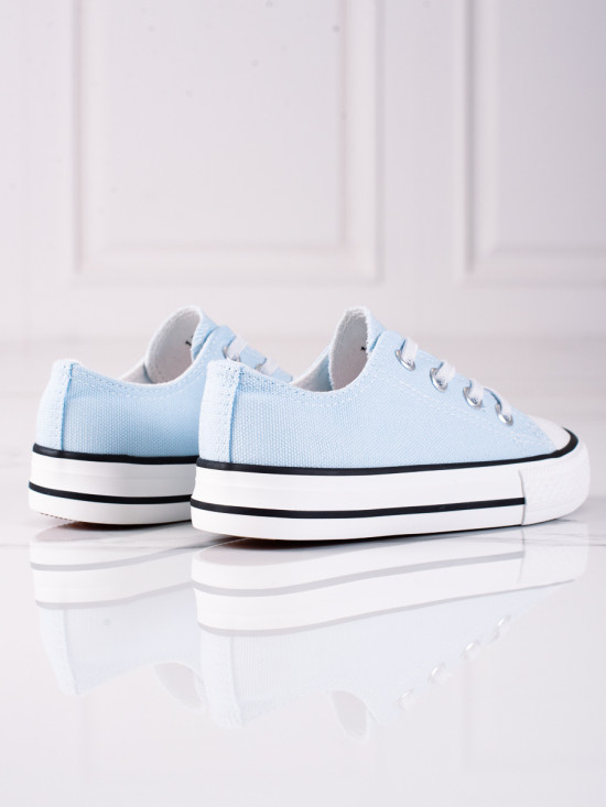 Light blue children's lace-up sneakers