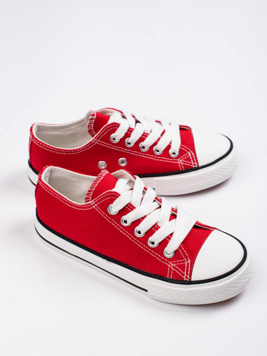 Classic lacing children's sneakers red