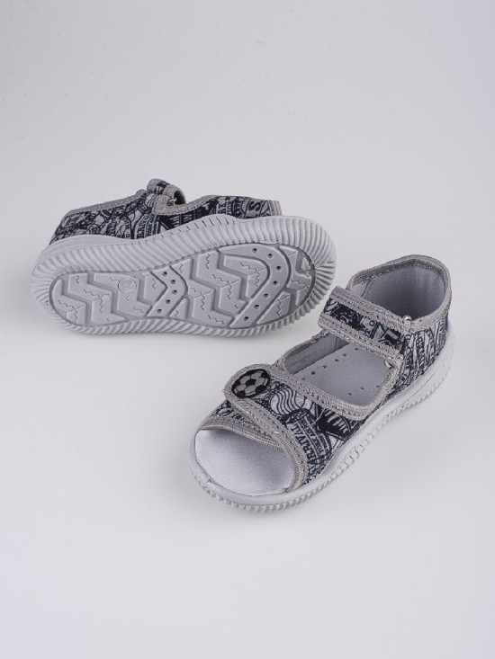 Grey boys SOCCER slippers