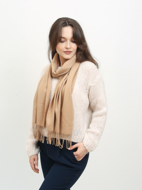 Basic women's scarf beige