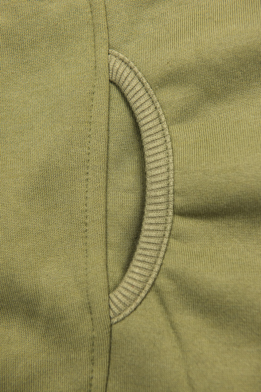 Basic zip-up hoodie in khaki