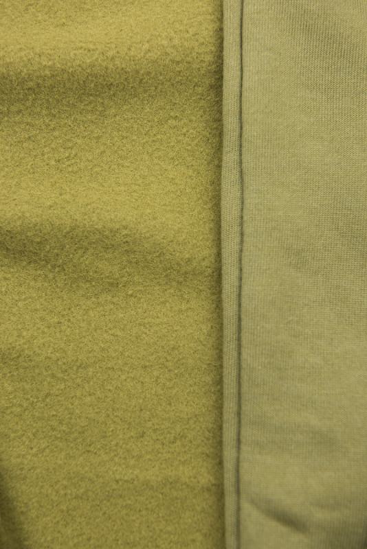 Basic zip-up hoodie in khaki