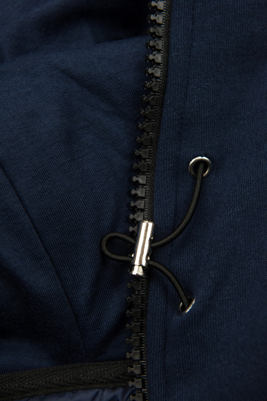 Dark blue LHD tracksuit with combined materials