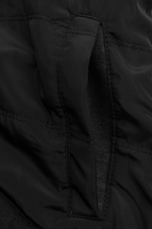 Black tracksuit with combined materials