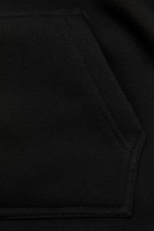 Black over-the-head sweatshirt dress