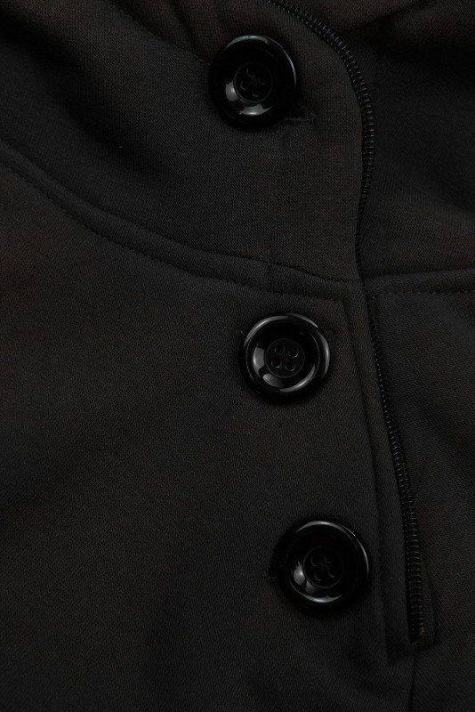 Black over-the-head sweatshirt dress