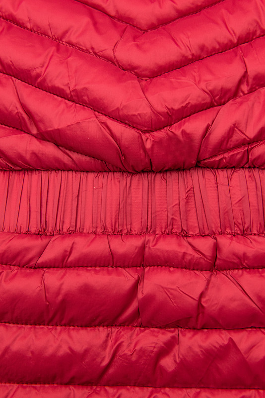 Dark red jacket with elastic waist