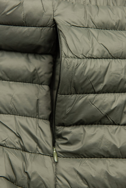 Olive-green  jacket with elastic waist
