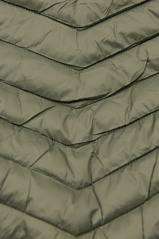 Olive-green  jacket with elastic waist