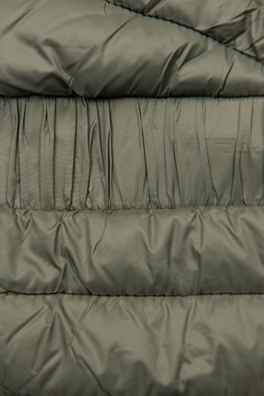 Olive-green  jacket with elastic waist