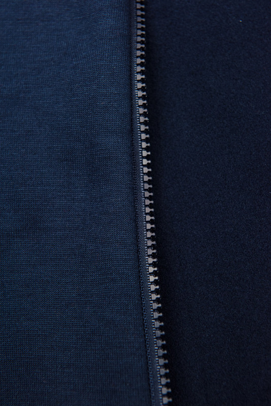 Navy asymmetric elongated hoodie