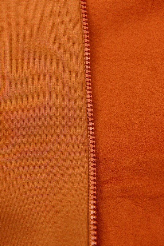 Cinnamon brown asymmetric elongated hoodie