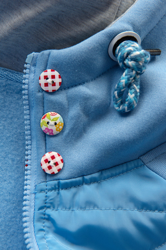 Sky blue elongated hoodie