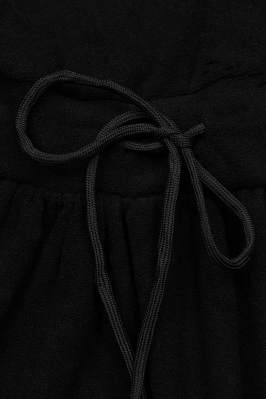 Black short dress with lace