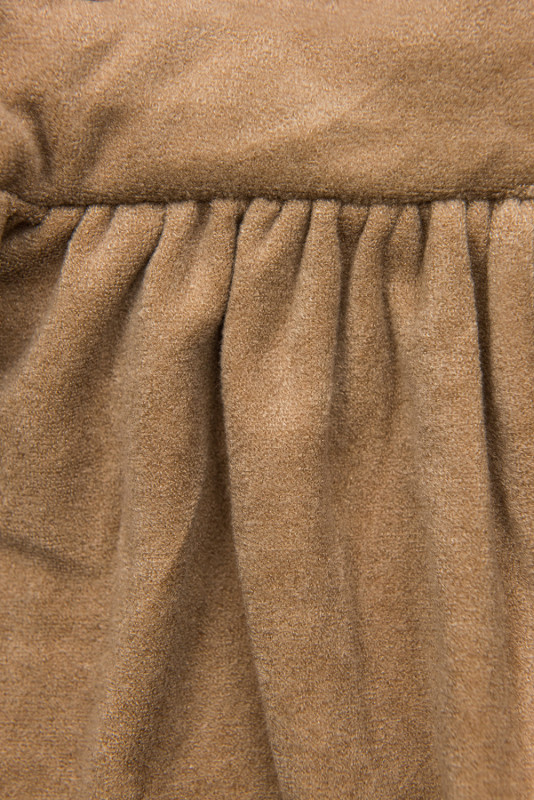 Light brown short dress with lace