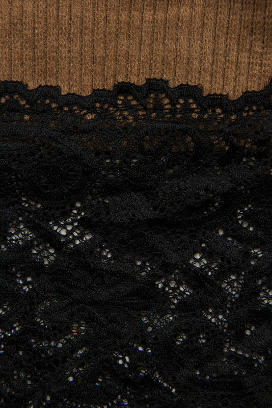 Brown dress with lace