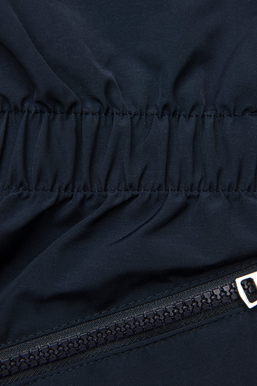 Reversible drawstring jacket in dark blue
