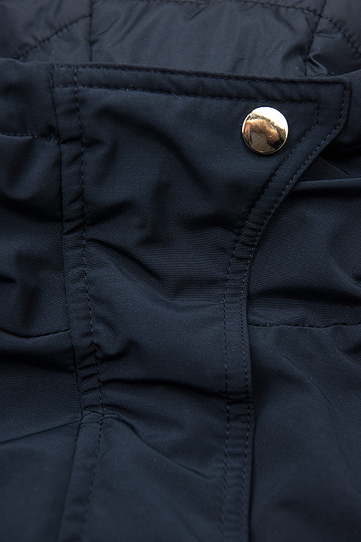Reversible drawstring jacket in dark blue