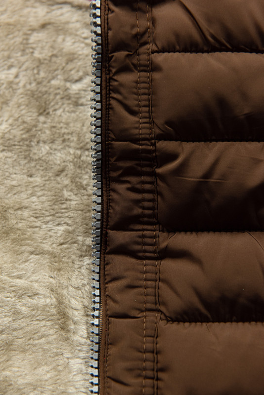 Caramel brow/beige winter padded jacket