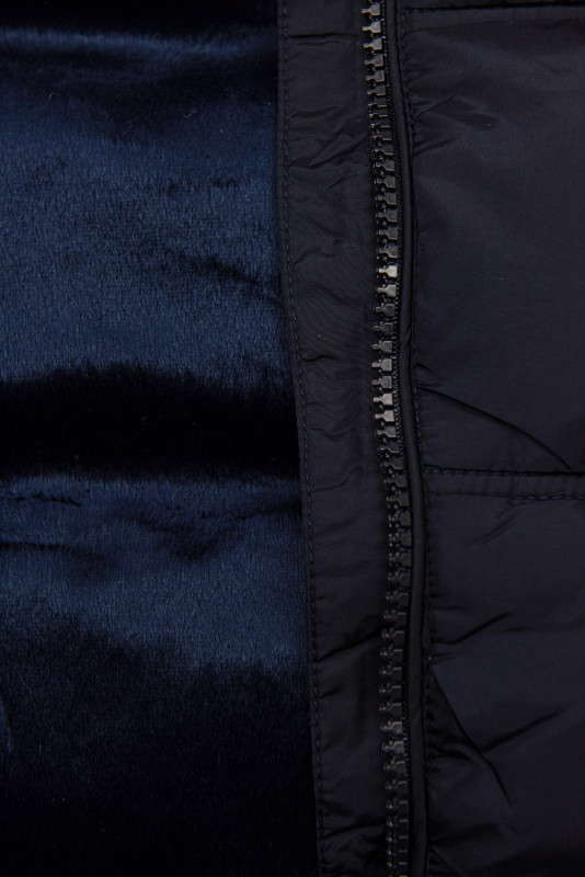 Dark blue winter jacket in quilted design