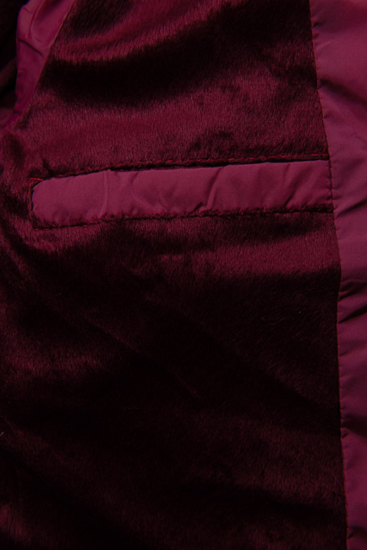 Burgundy winter jacket in quilted design