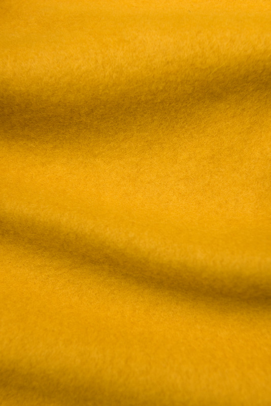 Yellow hoodie with striped lining