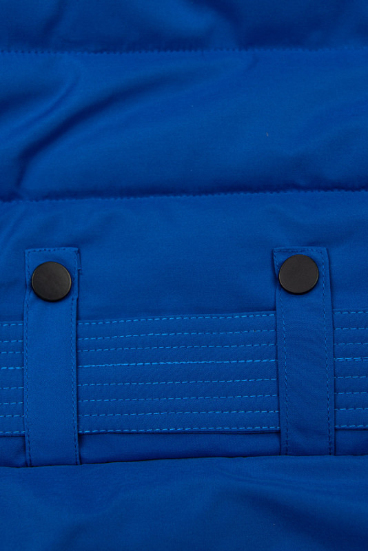 Cobalt blue winter jacket with belt