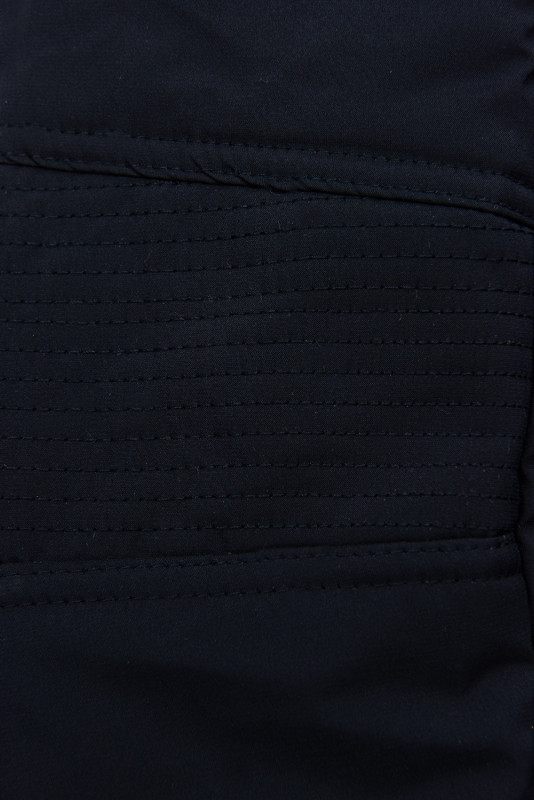 Dark blue winter jacket with belt