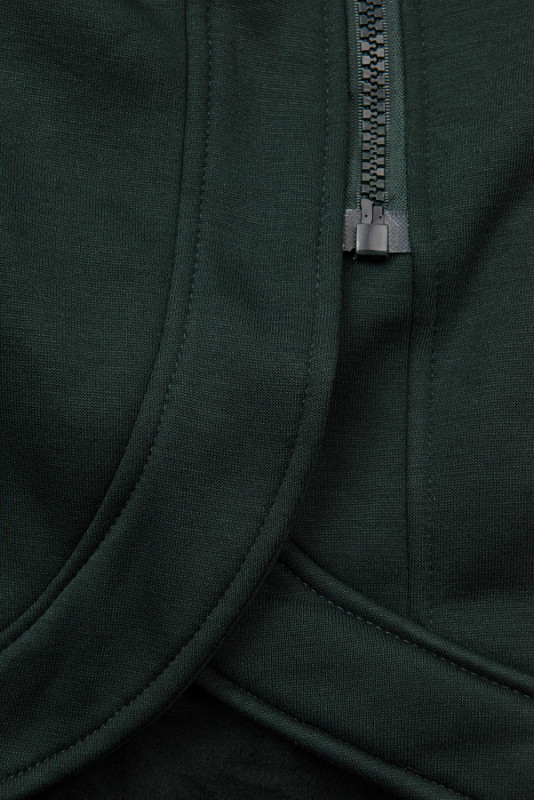 Dark green asymmetric hoodie