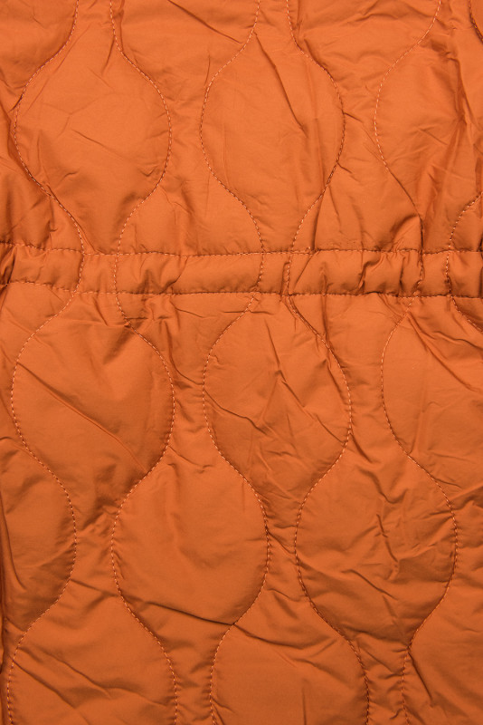 Reversible quilted parka orange/black