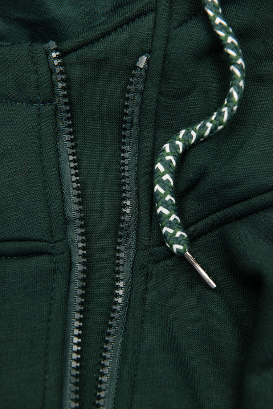 Basic zip-up hoodie in black
