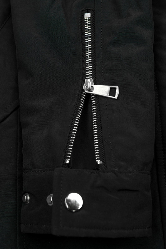 Winter parka jacket in black