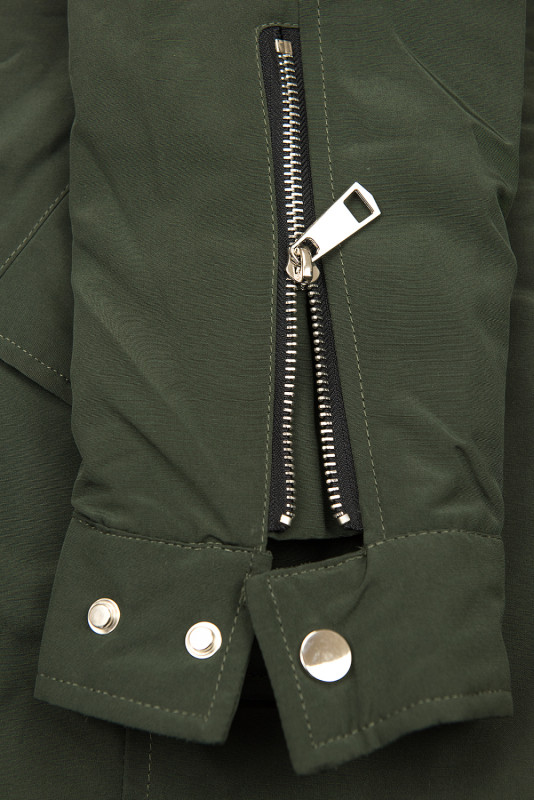 Winter parka jacket in army green