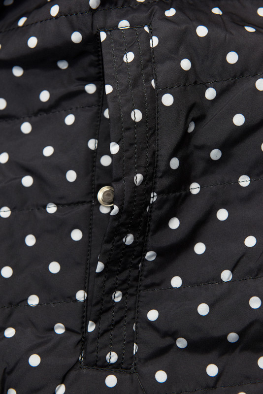 Reversible parka dots navy