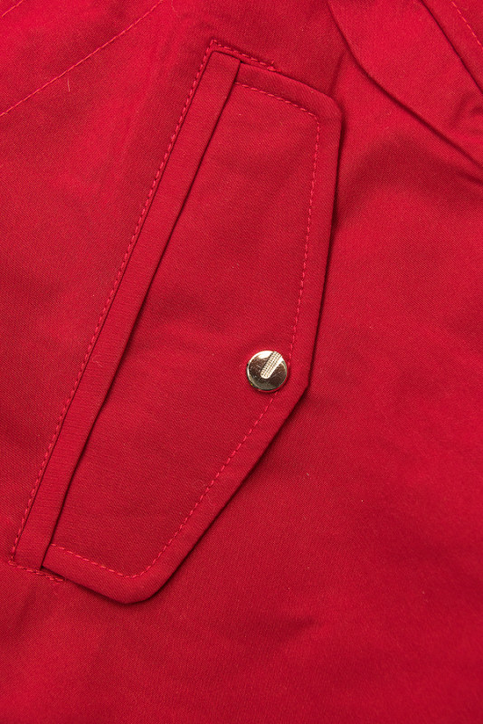 Reversible parka dots red