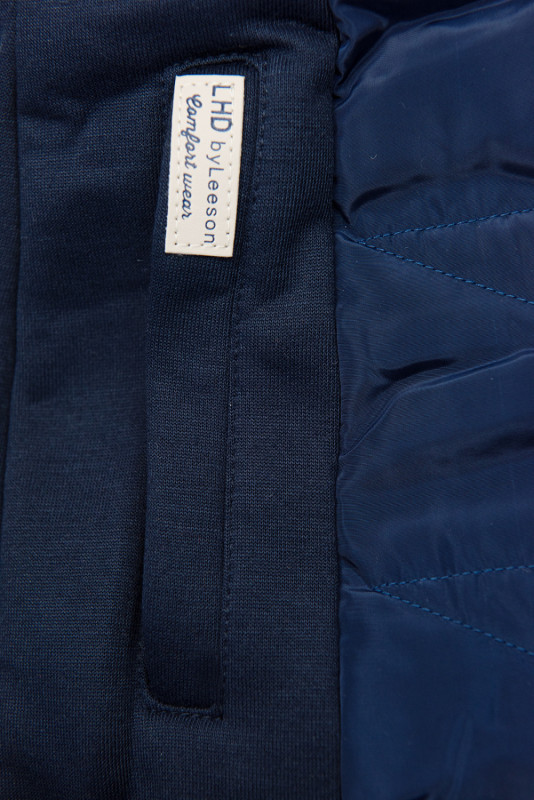 Blue elongated hoodie