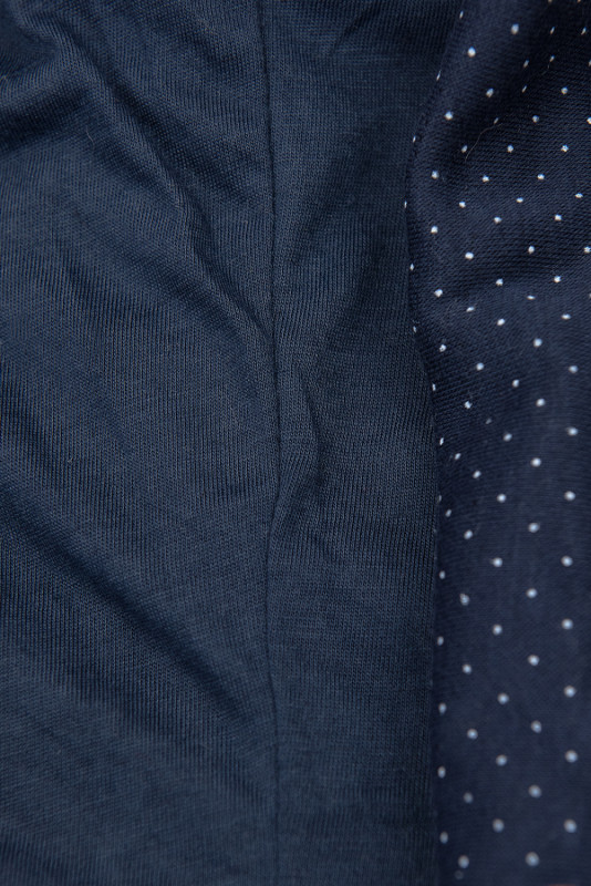 Elongated Polka dot hoodie in navy
