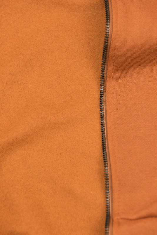 Basic elongated hoodie in terakota