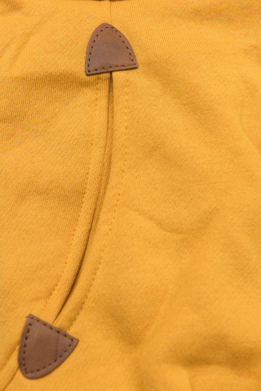 Basic elongated hoodie in yellow