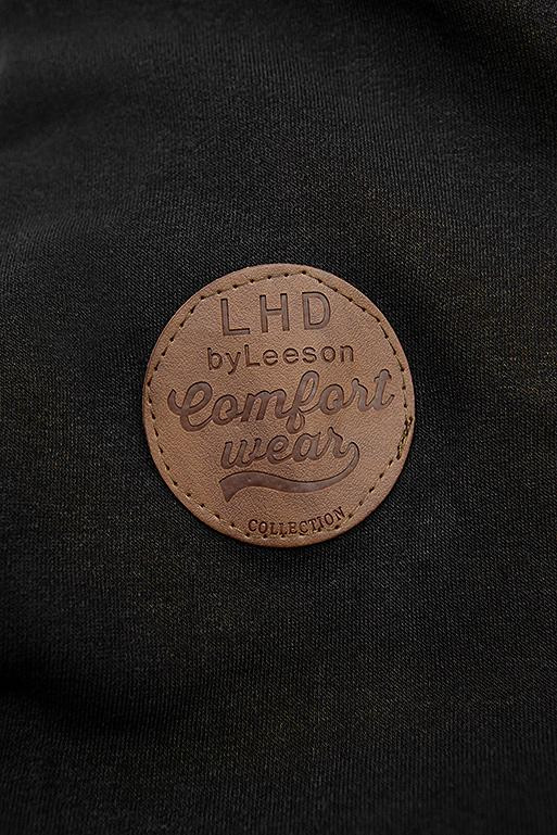 Sweatshirt dress with hoodie black