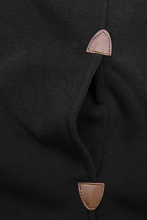 Sweatshirt dress with hoodie black