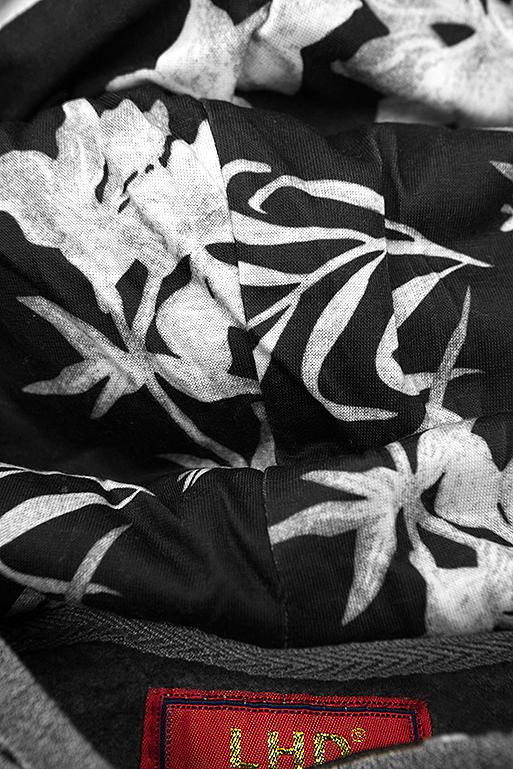 Sweatshirt dress with hoodie dark gray