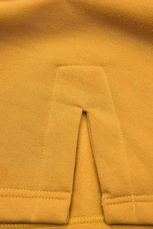 Sweatshirt dress with hoodie yellow