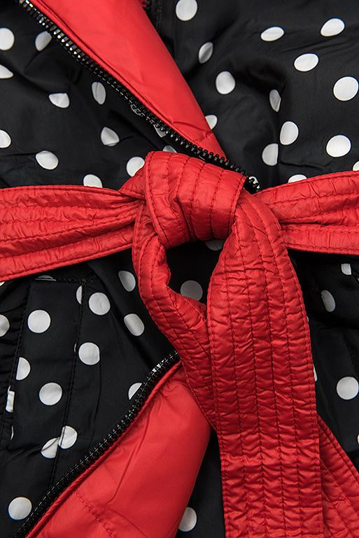 Red/polka dot reversible jacket