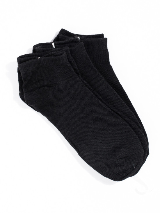Low women's black socks - three-pack