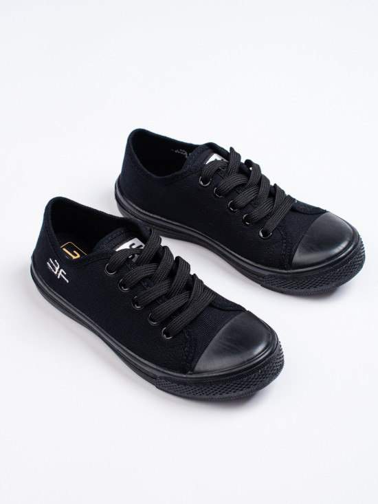 Children's canvas sneakers black